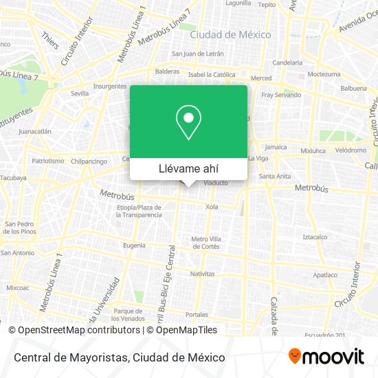 Mapa de Central de Mayoristas