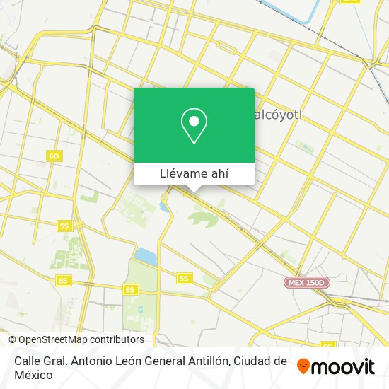 Mapa de Calle Gral. Antonio León General Antillón