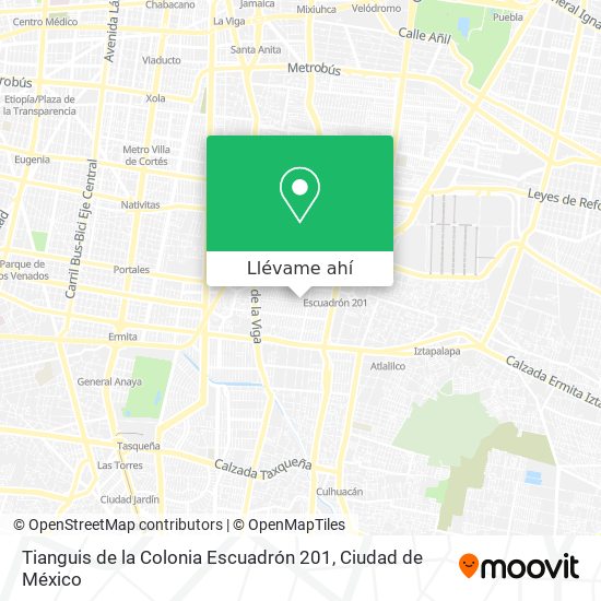 Mapa de Tianguis de la Colonia Escuadrón 201