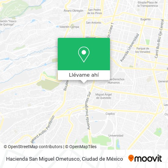 Mapa de Hacienda San Miguel Ometusco