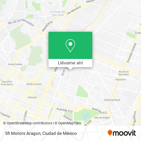 Mapa de Sfi Motors Aragon