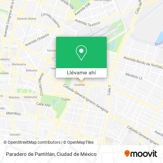 Mapa de Paradero de Pantitlán