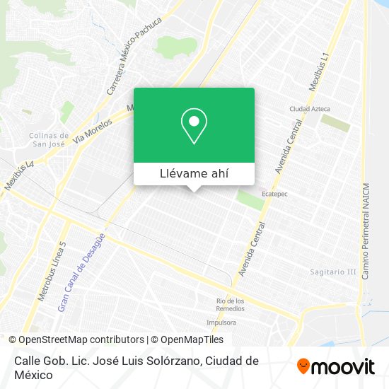 Mapa de Calle Gob. Lic. José Luis Solórzano