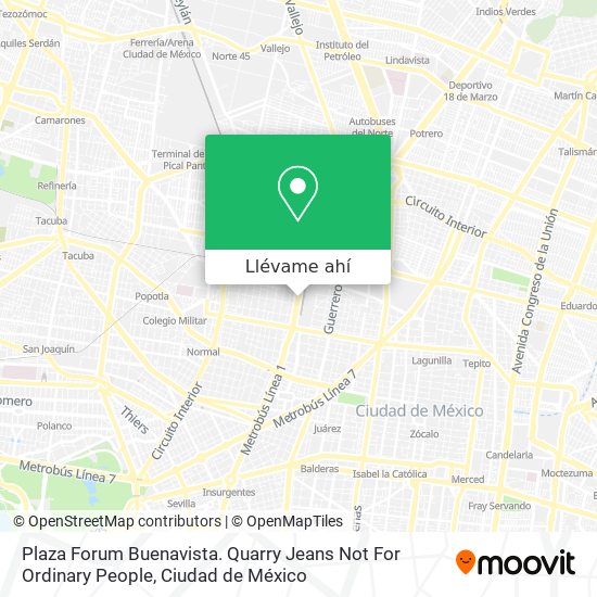 Mapa de Plaza Forum Buenavista. Quarry Jeans Not For Ordinary People
