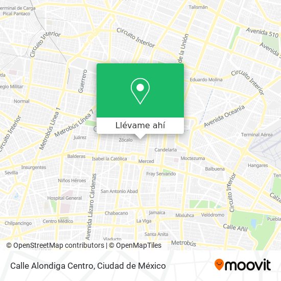 Mapa de Calle Alondiga Centro