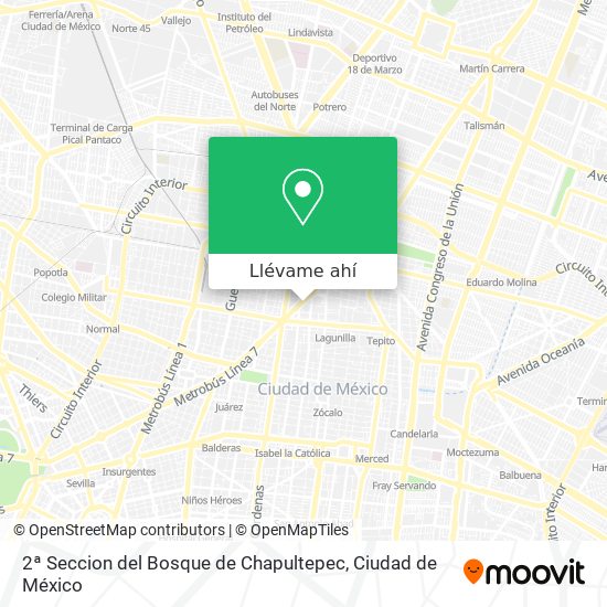 Mapa de 2ª Seccion del Bosque de Chapultepec