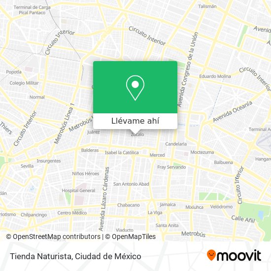 Mapa de Tienda Naturista