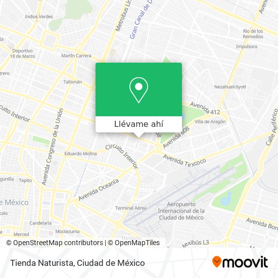 Mapa de Tienda Naturista