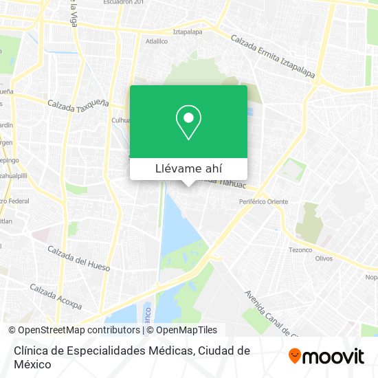 Mapa de Clínica de Especialidades Médicas