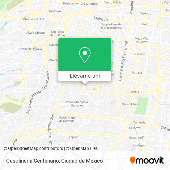 Mapa de Gasolinería Centenario