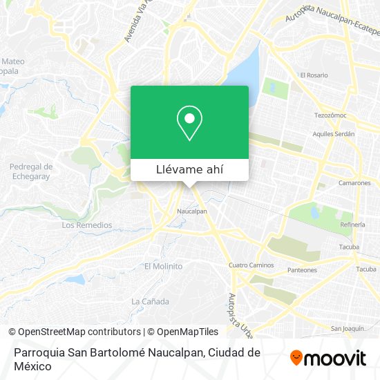 Mapa de Parroquia San Bartolomé Naucalpan