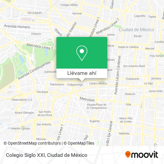 Mapa de Colegio Siglo XXI