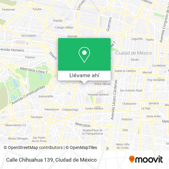 Mapa de Calle Chihuahua 139
