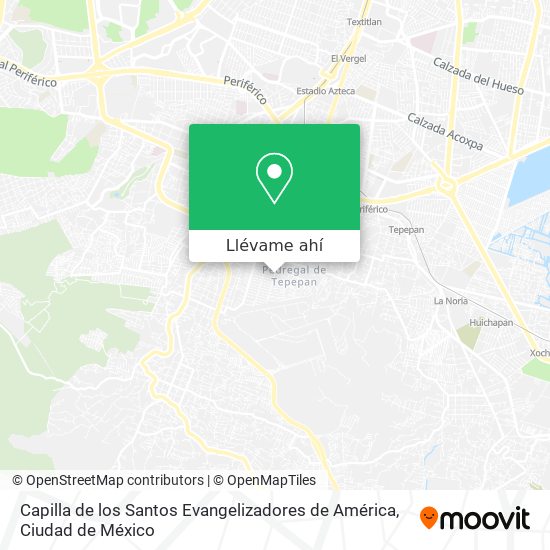 Mapa de Capilla de los Santos Evangelizadores de América