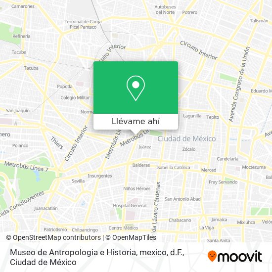 Mapa de Museo de Antropologia e Historia, mexico, d.F.