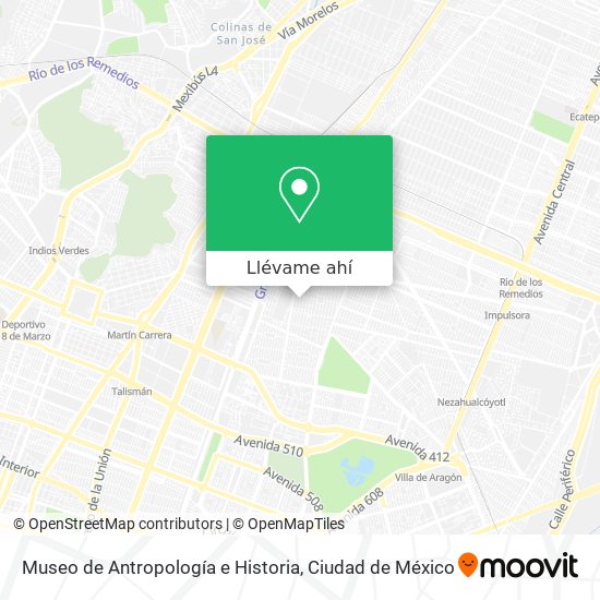 Mapa de Museo de Antropología e Historia