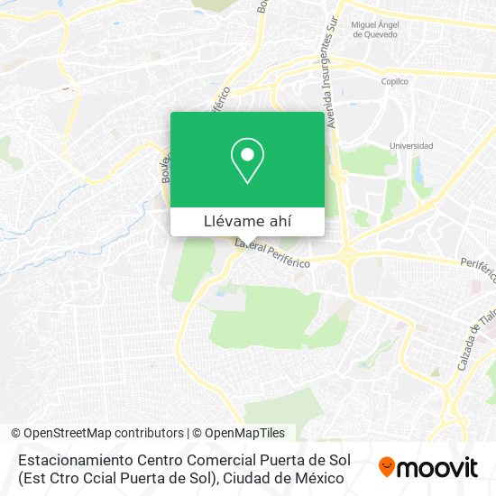 Mapa de Estacionamiento Centro Comercial Puerta de Sol (Est Ctro Ccial Puerta de Sol)
