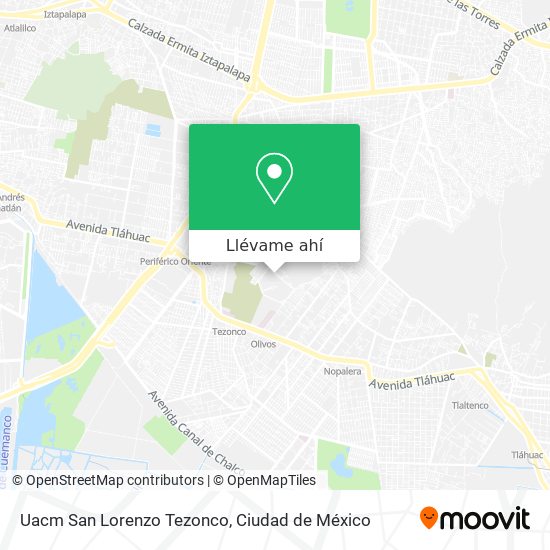 Mapa de Uacm San Lorenzo Tezonco