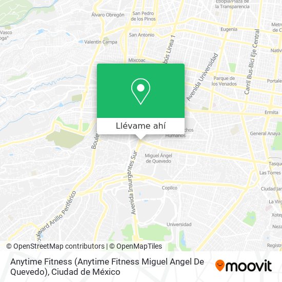 Mapa de Anytime Fitness (Anytime Fitness Miguel Angel De Quevedo)