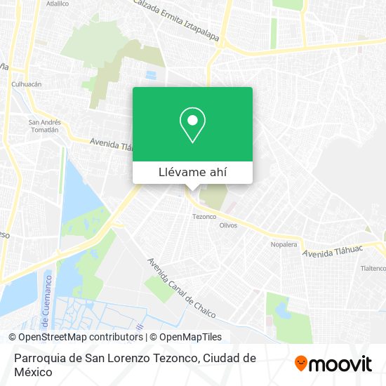 Mapa de Parroquia de San Lorenzo Tezonco