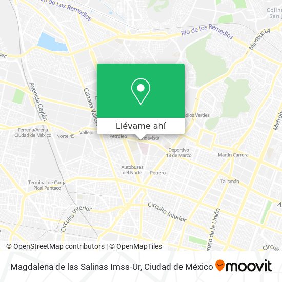 Mapa de Magdalena de las Salinas Imss-Ur