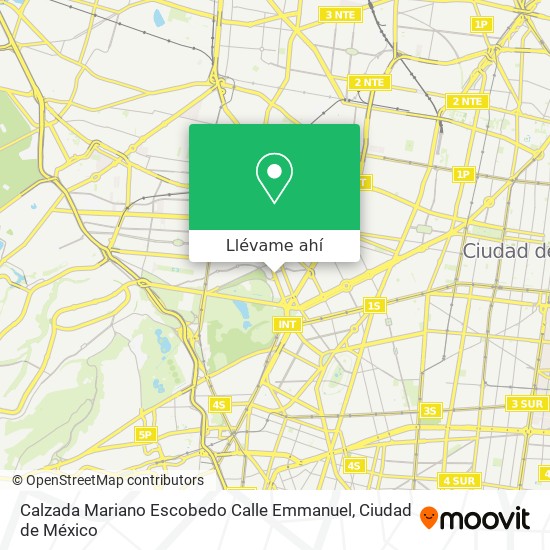 Mapa de Calzada Mariano Escobedo Calle Emmanuel