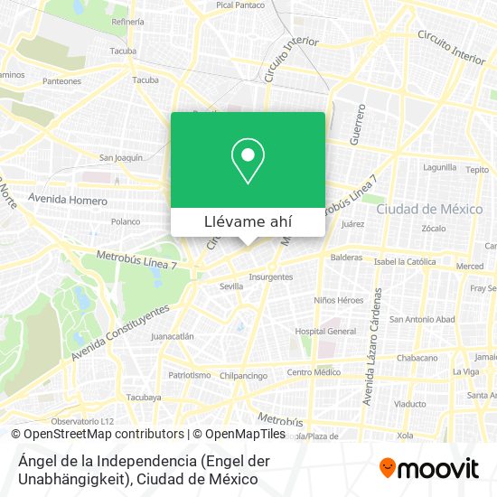 Cómo llegar a Ángel de la Independencia (Engel der Unabhängigkeit) en  Azcapotzalco en Autobús o Metro?