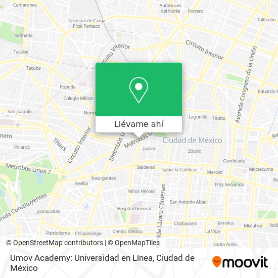 Mapa de Umov Academy: Universidad en Línea