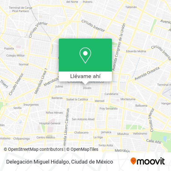 Mapa de Delegación Miguel Hidalgo