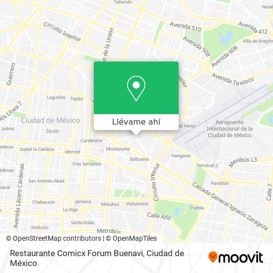 Mapa de Restaurante Comicx Forum Buenavi
