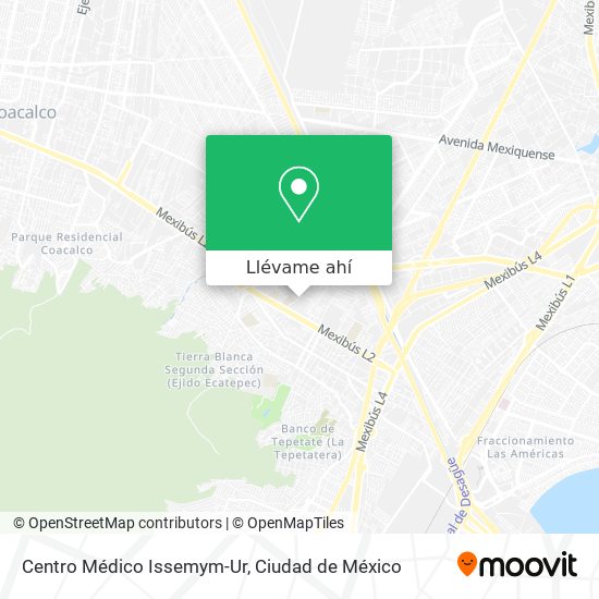 Mapa de Centro Médico Issemym-Ur