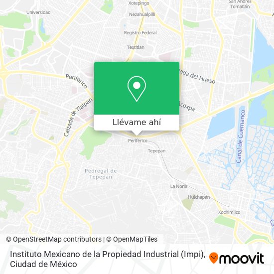 Mapa de Instituto Mexicano de la Propiedad Industrial (Impi)