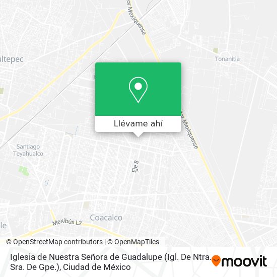 Cómo llegar a Iglesia de Nuestra Señora de Guadalupe (Igl. De Ntra. Sra. De Gpe.) en Melchor Ocampo en Autobús? Cómo llegar a Iglesia de Nuestra Señora de Guadalupe (Igl. De Ntra. Sra. De Gpe.) en Melchor Ocampo en Autobús?
