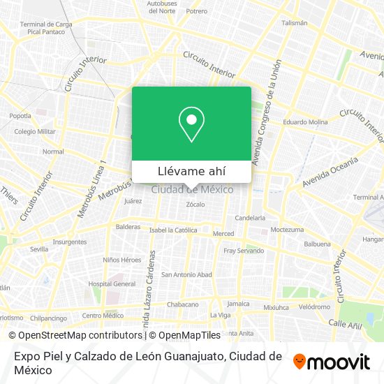 Mapa de Expo Piel y Calzado de León Guanajuato