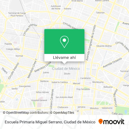 Mapa de Escuela Primaria Miguel Serrano