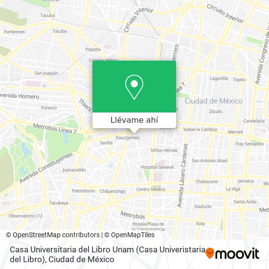 Mapa de Casa Universitaria del Libro Unam (Casa Univeristaria del Libro)