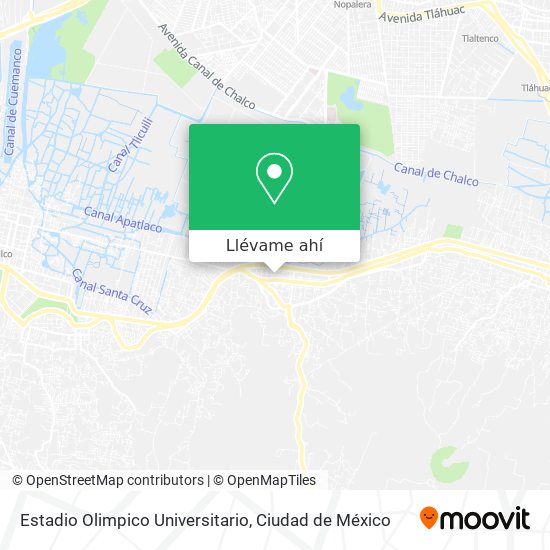 Mapa de Estadio Olimpico Universitario