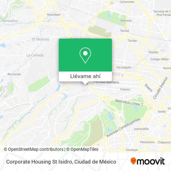 Mapa de Corporate Housing St Isidro