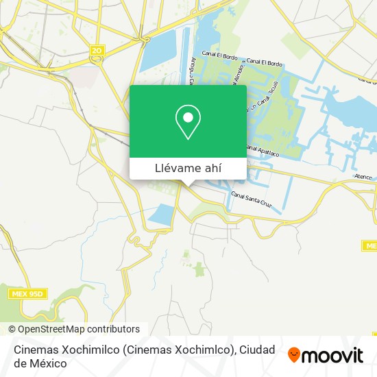 Mapa de Cinemas Xochimilco (Cinemas Xochimlco)