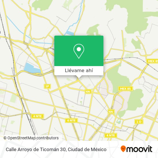 Mapa de Calle Arroyo de Ticomán 30