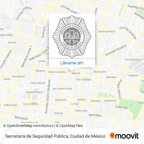 Mapa de Secretaría de Seguridad Pública