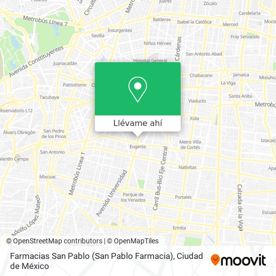 Mapa de Farmacias San Pablo (San Pablo Farmacia)