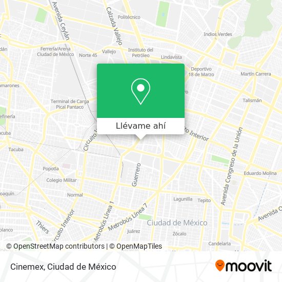 Mapa de Cinemex