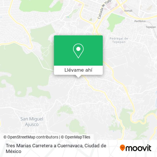 Mapa de Tres Marias Carretera a Cuernavaca