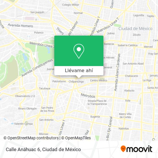 Mapa de Calle Anáhuac 6