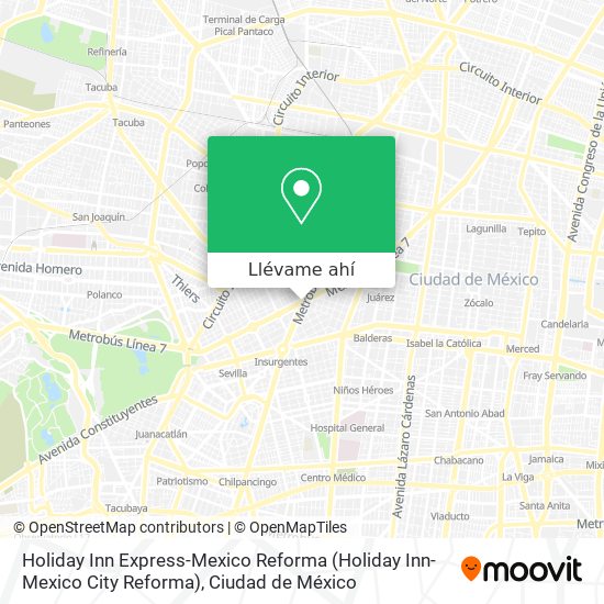 Mapa de Holiday Inn Express-Mexico Reforma