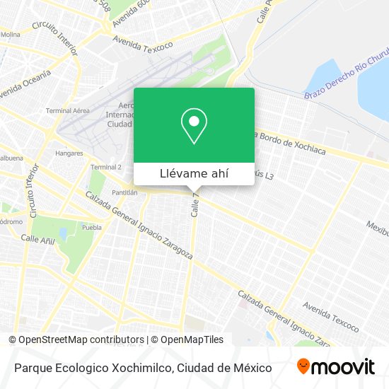 Mapa de Parque Ecologico Xochimilco