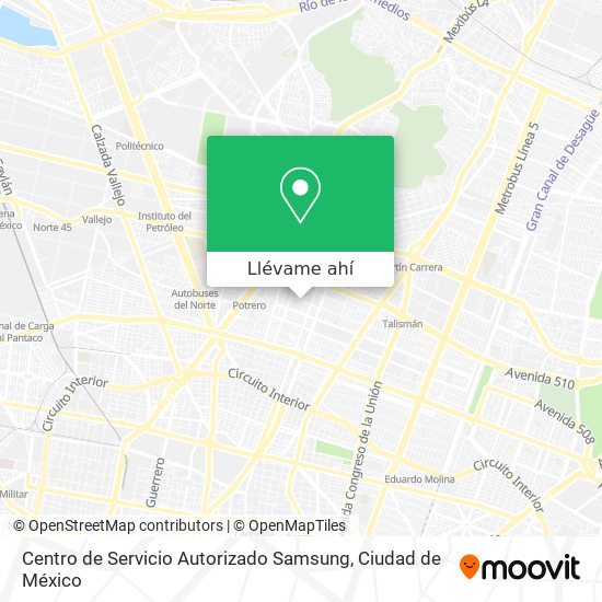 Mapa de Centro de Servicio Autorizado Samsung