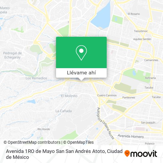Mapa de Avenida 1RO de Mayo San San Andrés Atoto