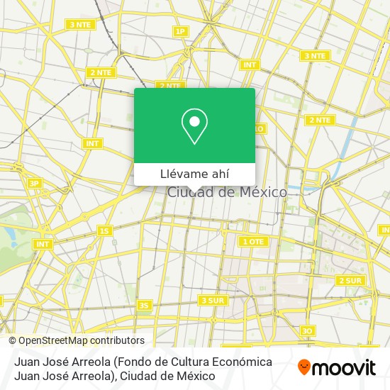 Mapa de Juan José Arreola (Fondo de Cultura Económica Juan José Arreola)